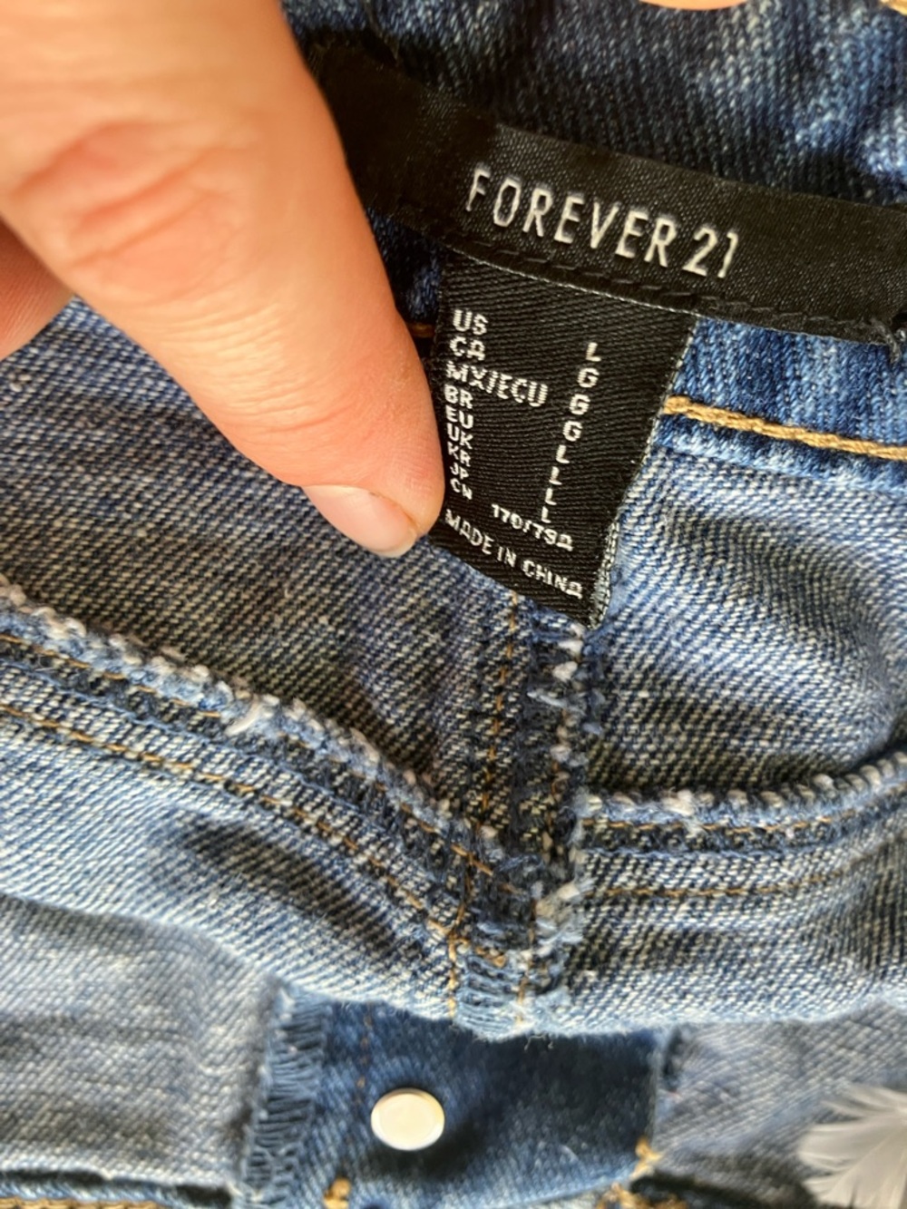 Forever 21 Light Blue Denim Button Mini Skirt - Picture 2 of 7